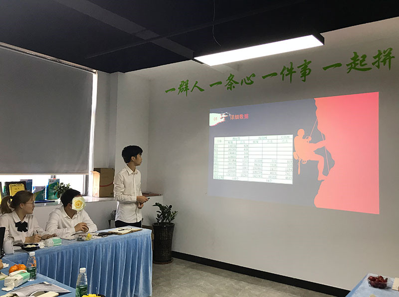推廣部同事正在匯報工作